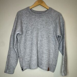 PAKA Royal Alpaca Crewneck Sweater Gray Handmade Size L